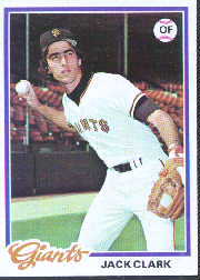 1978 Topps Baseball Cards      384     Jack Clark